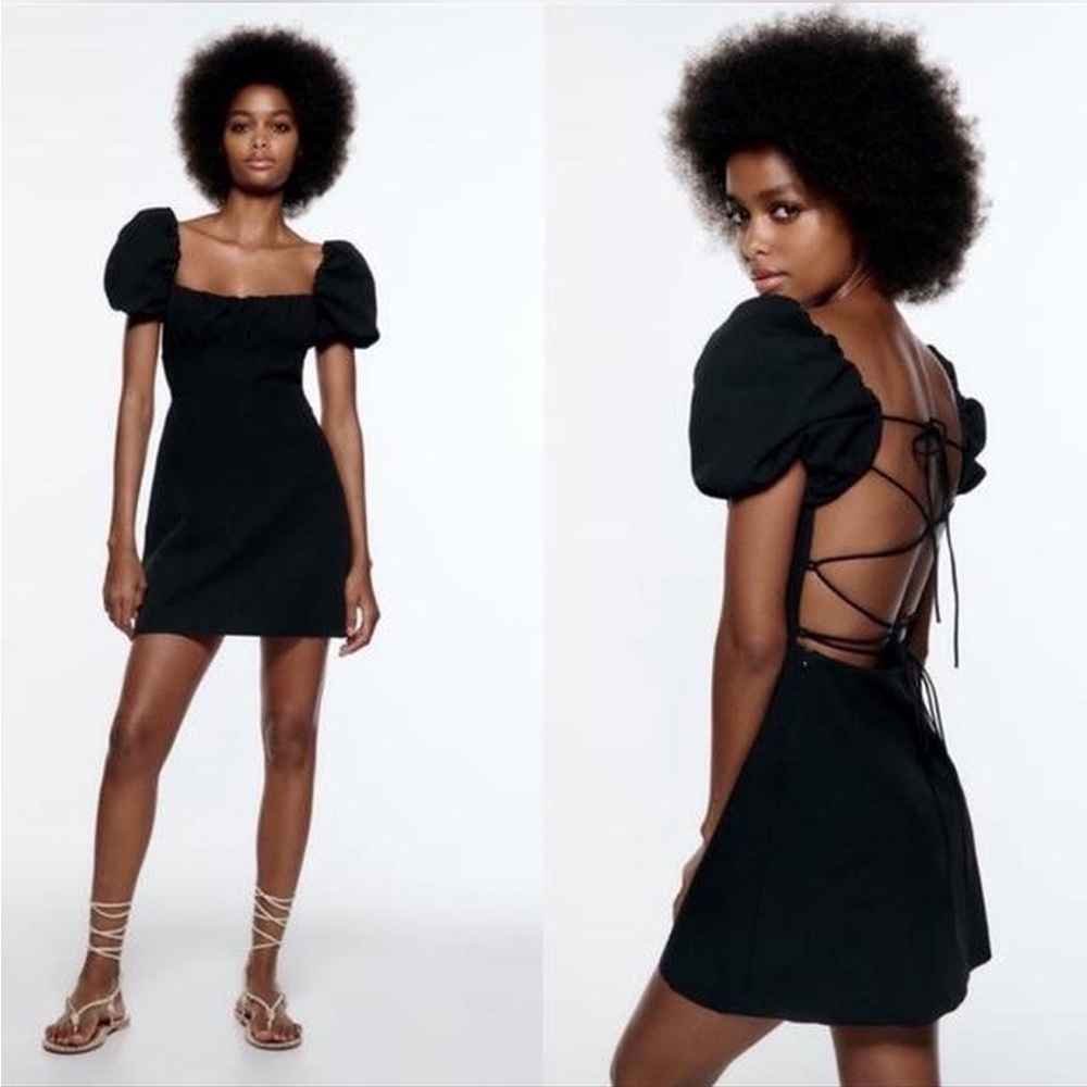 Zara black mini dress